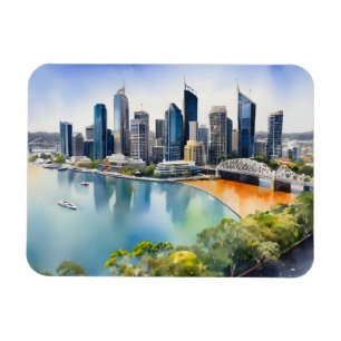 Íman Brisbane watercolor art