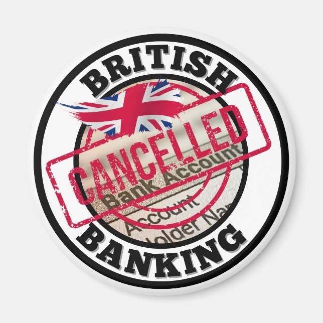 Íman British Banking - Cancelamento de Contas Bancárias (Frente)
