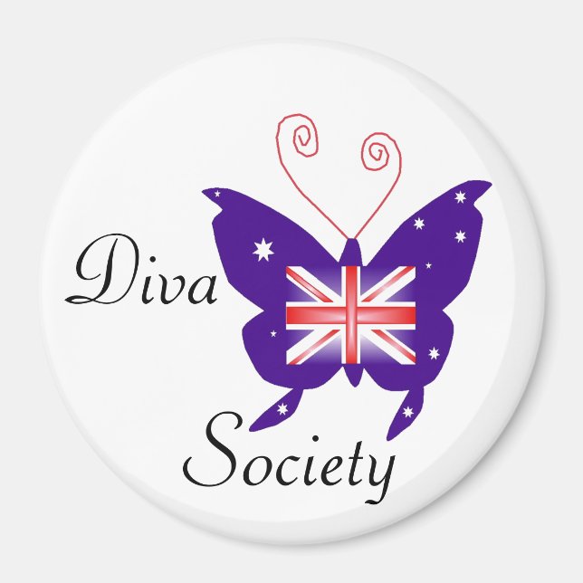 Íman British Diva Butterfly Society (Frente)