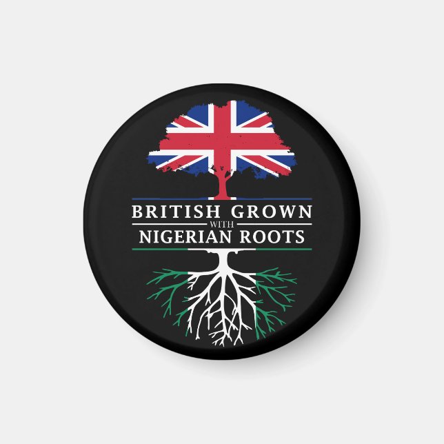 Íman British Grown com Design na Nigéria Roots (Frente)