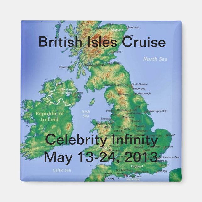 Íman British Isles Cruise Magnet 2013 (Frente)