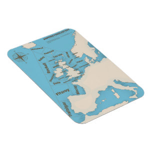 Íman British Isles Shipping Previsão em cor