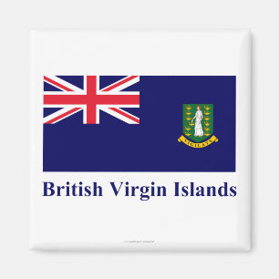 Íman British Virgin Islands embandeiram com nome
