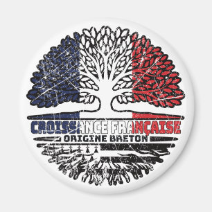 Íman Brittany Breton França Tree Roots Flag