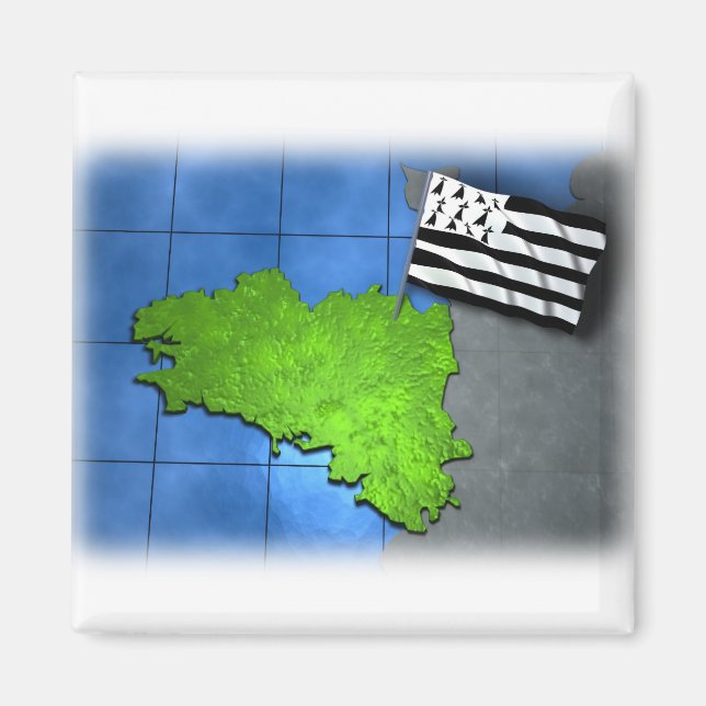 Íman Brittany com sua própria bandeira (Frente)