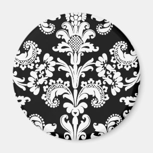 Íman Brocado preto e branco