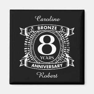 Íman Bronze de aniversário de casamento