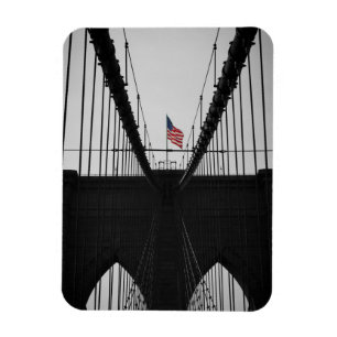 Íman Brooklyn Bridge Black And White Photography