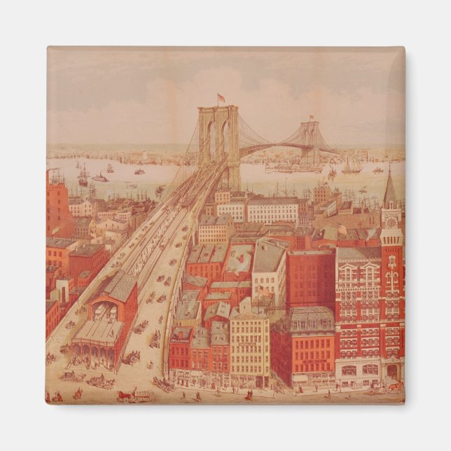 Íman Brooklyn Bridge, c.1883 (Frente)