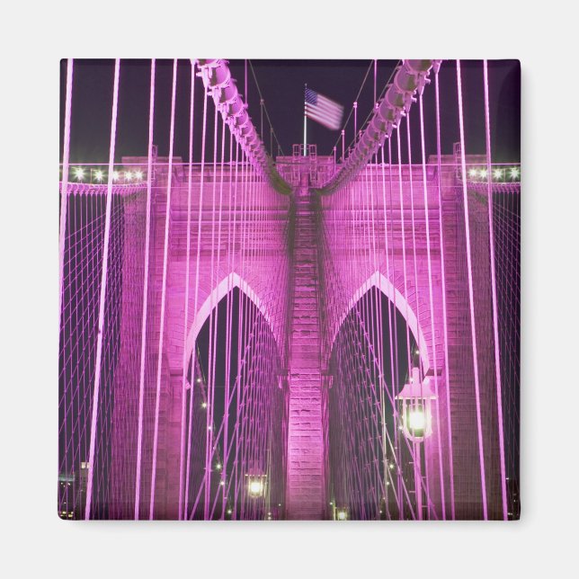 Íman Brooklyn Bridge Lit Purple (Frente)