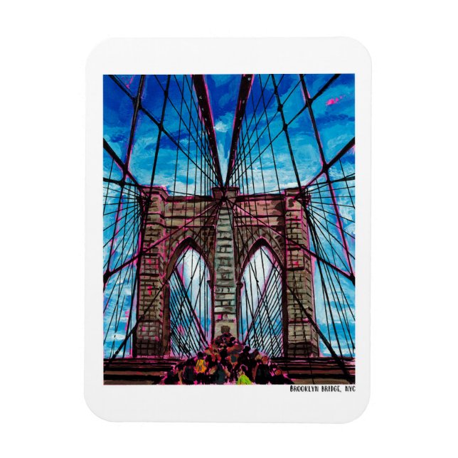 Íman Brooklyn Bridge, NYC Magnet (Vertical)