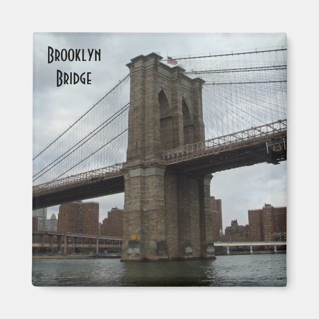 Íman Brooklyn Bridge Photo Magnet New York (Frente)