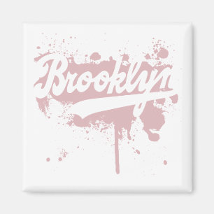 Íman Brooklyn pintou o ímã cor-de-rosa