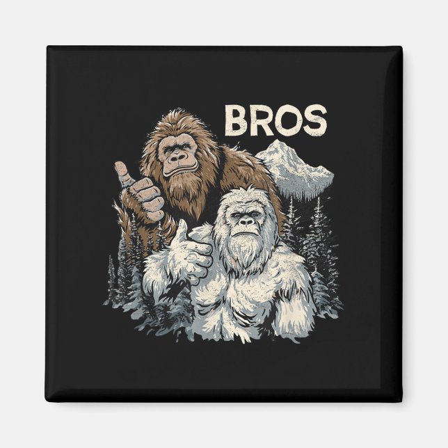 Íman Bros Bigfoot E Irmãos Yeti Sasquatch Awe (Frente)