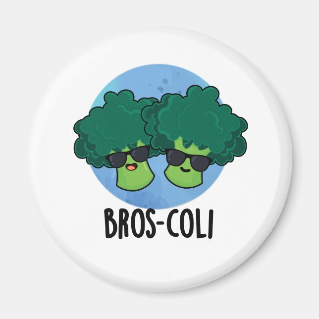 Íman Bros-coli Funny Veggie Broccoli Pun (Frente)