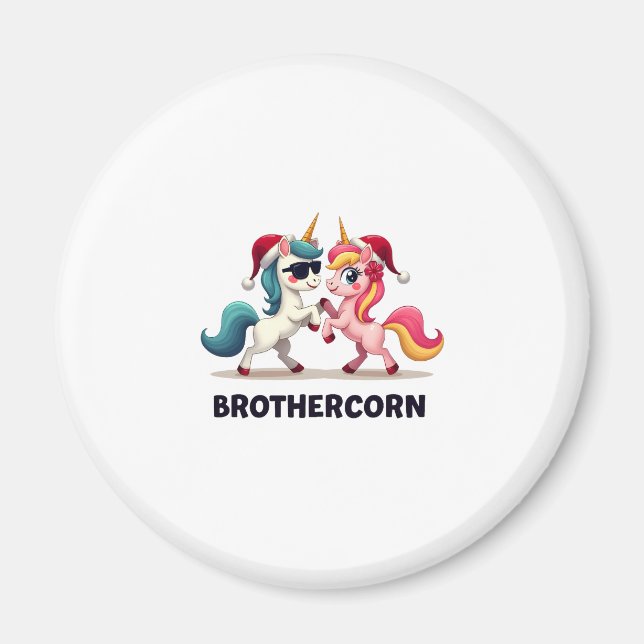 Íman Brother-corn Unicorn Matching Family Pajama Christ (Frente)