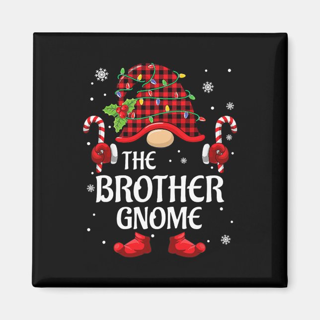 Íman Brother Gnome Matching Christmas Pjs For Family  (Frente)