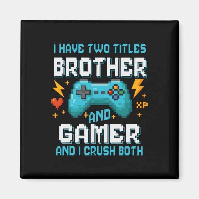 Íman Brotherand Gamer Pixel Console Video Game Player G (Frente)