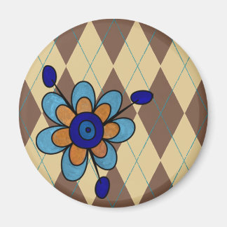 Íman Brown Argyle e Flor