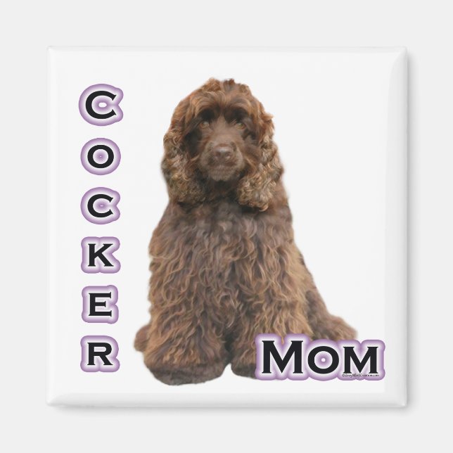 Íman Brown Cocker Spaniel Mãe 4 - Magnet (Frente)