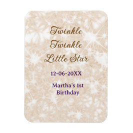 Íman Brown glitter twinkle twinkle little star birthday