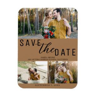 Íman Brown Save the Date Casamento 3 Fotos