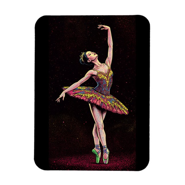Íman Brown Tutu Ballerina Puzzle – Stunning Dance Art w (Vertical)