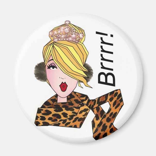 Íman "Brrr! É frio!" Diva Magnet (Frente)