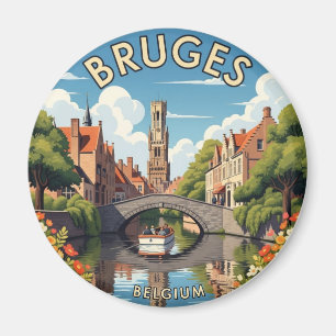 Íman Bruges Bélgica Lembrança Viagem Vintage