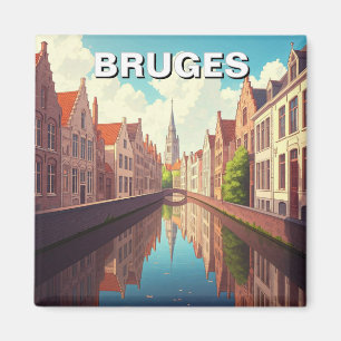 Íman Bruges Belgium Viagem Souvenir