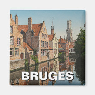 Íman Bruges Belgium Viagem Souvenir Vintage