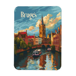 Íman Bruges Belgium vintage art