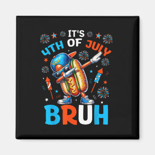 Íman Bruh 4 De Julho Meninos Hotdog Engraçado Quarto De