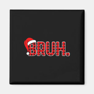 Íman Bruh Camisa Xmas de Natal Xadrez Adolescentes Meni