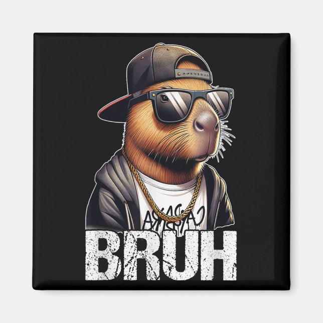 Íman Bruh Capybara Sungles Boys Mens Funny Capybara Lov (Frente)