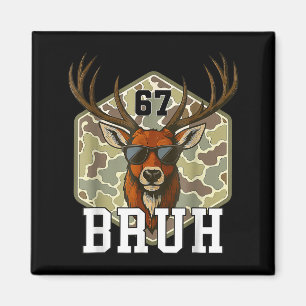 Íman Bruh Deer 67 Camisa Juvenil da Camuflagem do Chapé