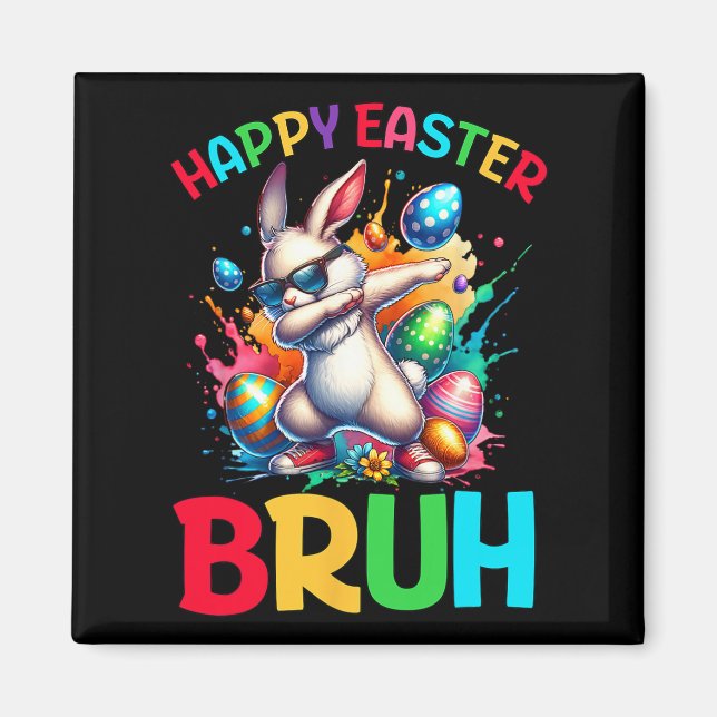 Íman Bruh Easter Ovos Meninos Crianças Páscoa Coelhinho (Frente)