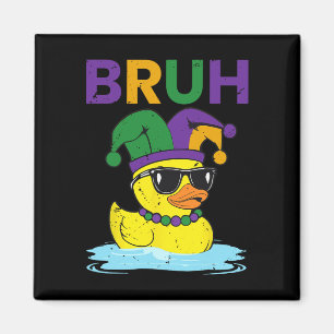 Íman Bruh Funny Duck Mardi Gras Rubber Duck Com Jester