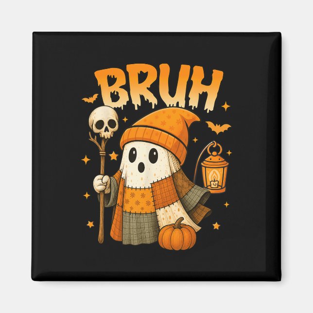 Íman Bruh Ghost Halloween Cute Platwork Ghost Trick (Frente)