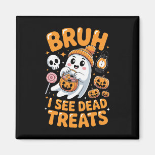 Íman Bruh Ghost Halloween Ghost Trick Ou Treine Kid