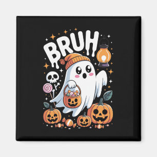 Íman Bruh Ghost Halloween Ghost Trick Ou Treine Kid
