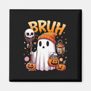 Íman Bruh Ghost Halloween - Truque De Fantasma Ou De Tr