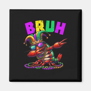 Íman Bruh Mardi Gras Dabbing Crawfish Carnival Teens Bo