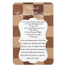 Íman Brunch Coffee Muffin Recipe Magnet