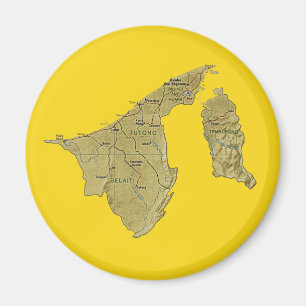 Íman Brunei Map Magnet