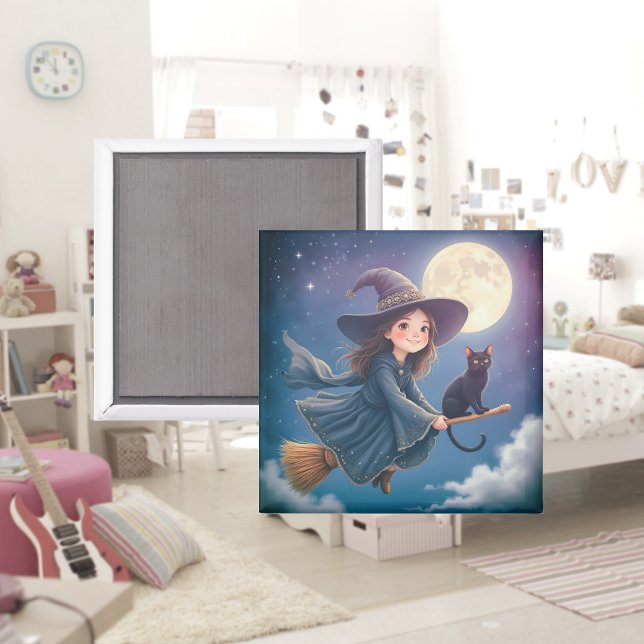 Íman Bruxa Bonita Com Magneta De Gato (Criador carregado)