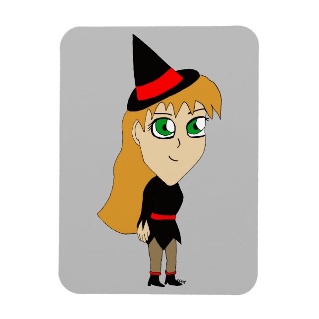 Íman bruxa chibi (Vertical)