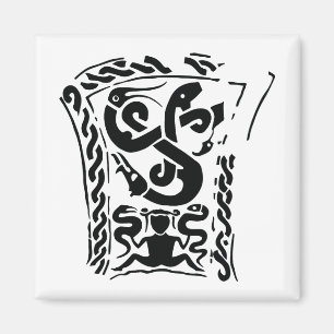 Íman Bruxa da cobra pedra viking Gotland história antig
