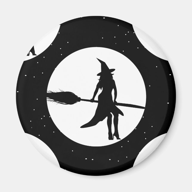Íman bruxa de halloween (Frente)