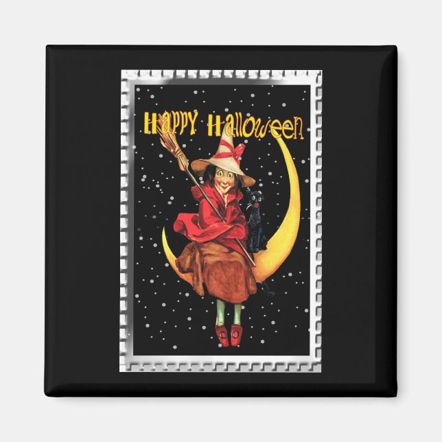 Íman Bruxa de Halloween (Frente)